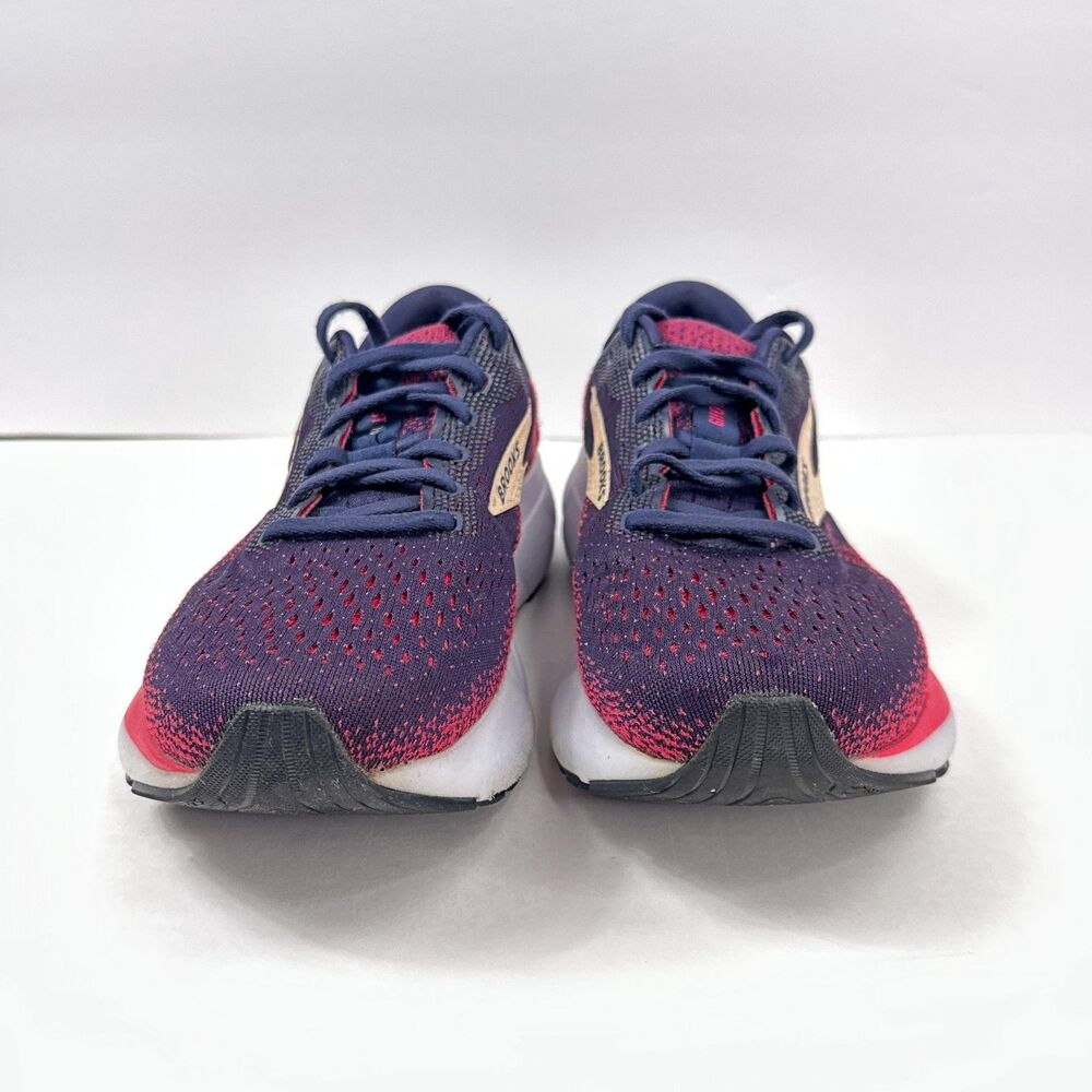 Brooks Ghost 16 Running Shoes Womens 8.5 Wide Navy Pink Mesh Athletic Sneakers - Picture 9 of 11